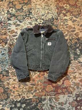 Vtg US Carhartt Detroit Blanket Lined Jacket Youth 8